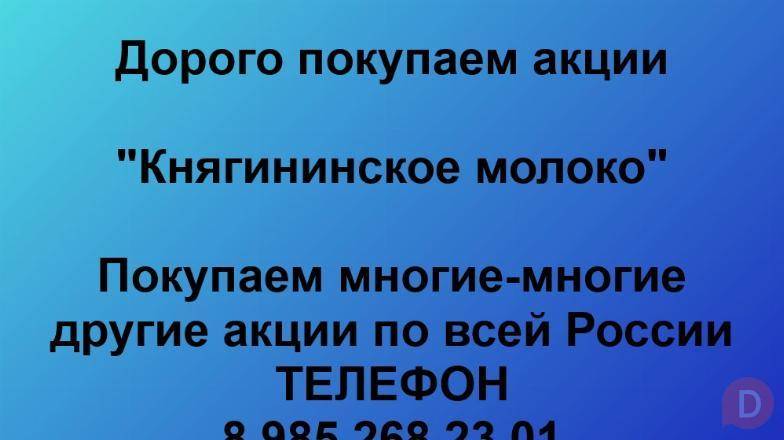 Купим акции «Княгининское молоко» Нижний Новгород - изображение 1