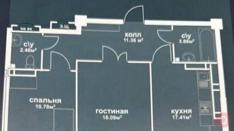 Продаю! 2к.кв. 67 м2,11/16, ПСО, ЖК «Венеция», Центр, 84т.$ В 5 минута Bishkek - изображение 1