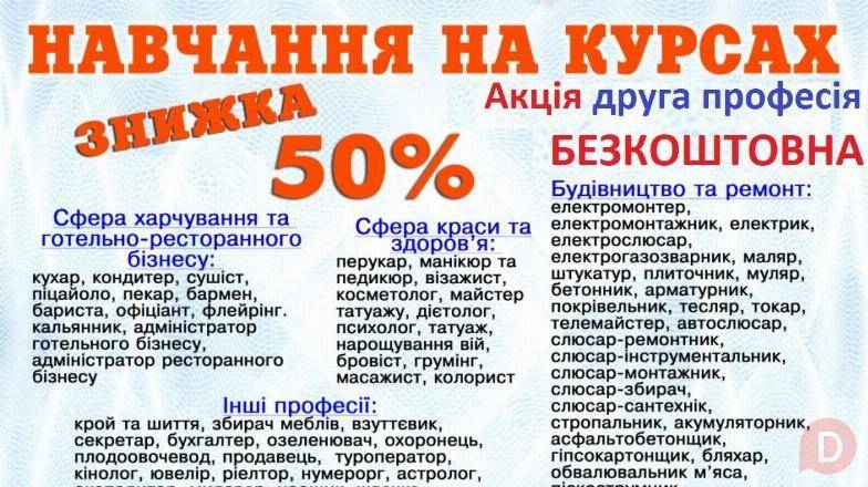 Курc кухар, кондитер, сушист, піццеолі, пекар, бармен, барист Львов - изображение 1