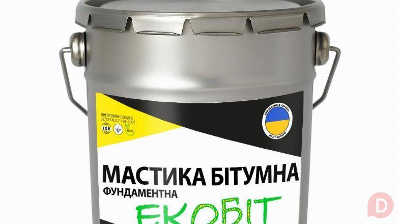 Мастика Битумная Фундаментная Ecobit ведро 3, 0 кг ДСТУ Б В.2.7-108-20 Днепропетровск - изображение 1