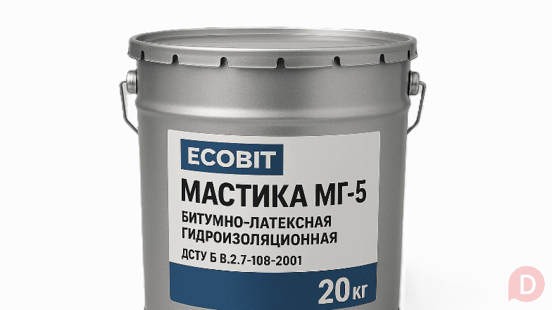 Мастика гідроізоляційна бітумно-латексна МГ-5 Ecobit 20 кг Днепропетровск - изображение 1