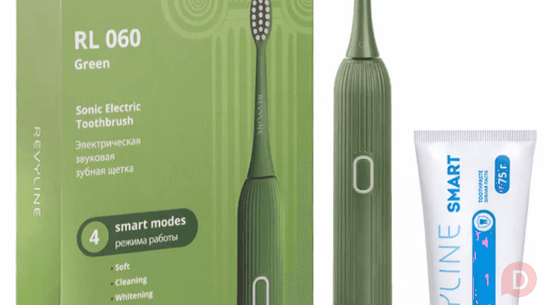 Набор звуковая щетка Revyline RL060 Green и паста зубная Смарт Махачкала - изображение 1