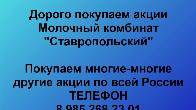 Покупаем акции «Молочный комбинат Ставропольский». Оплата сразу!