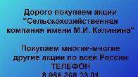 Покупаем акции «СК имени М.И. Калинина». Оплата сразу! Лучшая цена