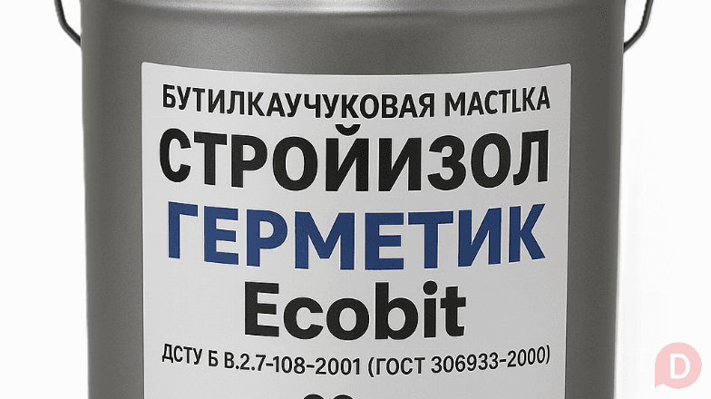 СтройIзол-Герметик Ecobit бутилкаучукова мастика для швів 20 кг Днепропетровск - изображение 1