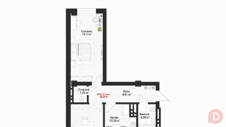Продаётся 2 ком. квартира элитка жк Салт от ск Левел Строй район Дасми Bishkek - изображение 1