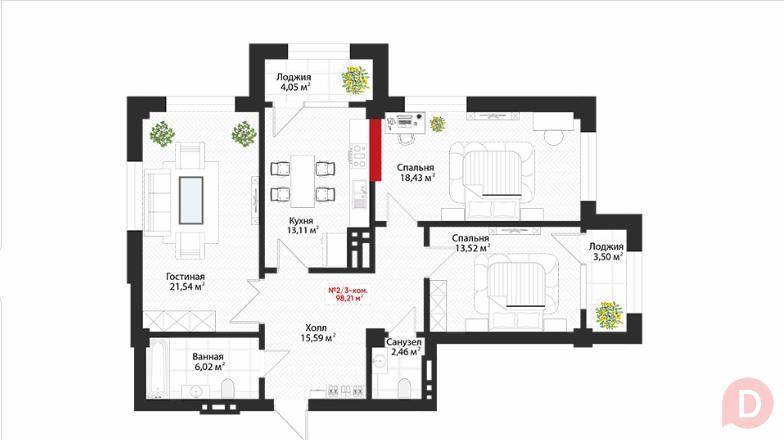 Продаётся 3 ком. квартира элитка жк Салт от ск Левел Строй район Дасми Bishkek - изображение 1