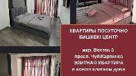 Элитные 1-комнатные квартиры посуточно в центре Бишкека