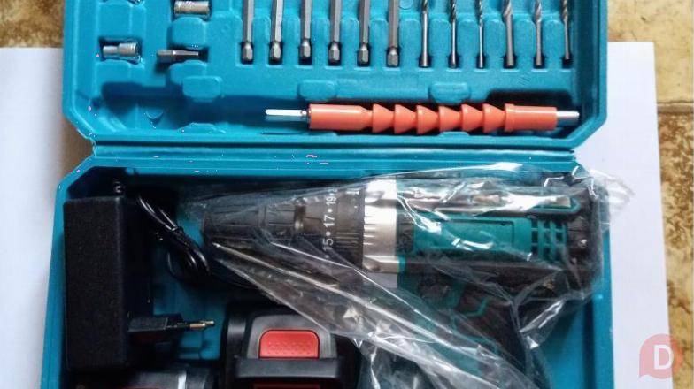 Аккумуляторная дрель 2 АКБ, кейс, набор Липецк - изображение 1