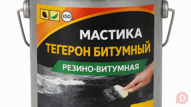 ТЕГЕРОН Битумный ЭКОБИТ ведро 3,0 кг мастика резино-битумная Днепропетровск - изображение 1