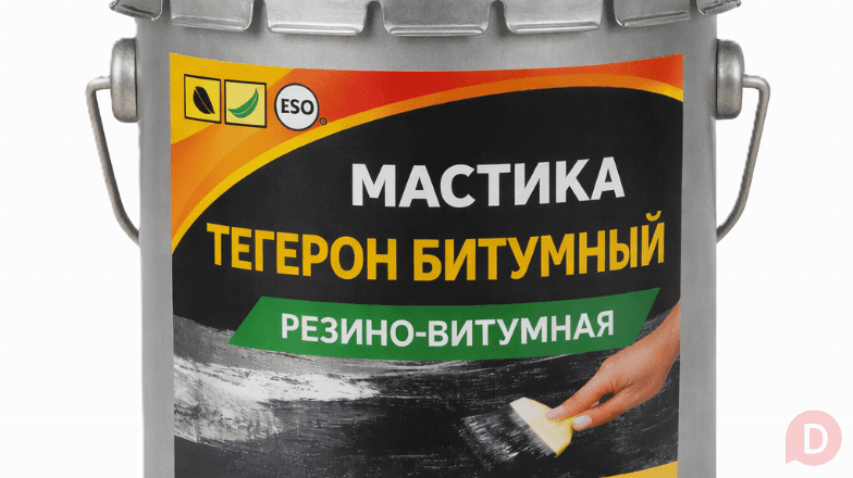 ТЕГЕРОН Битумный ЭКОБИТ ведро 5,0 кг мастика резино-битумная Днепропетровск - изображение 1