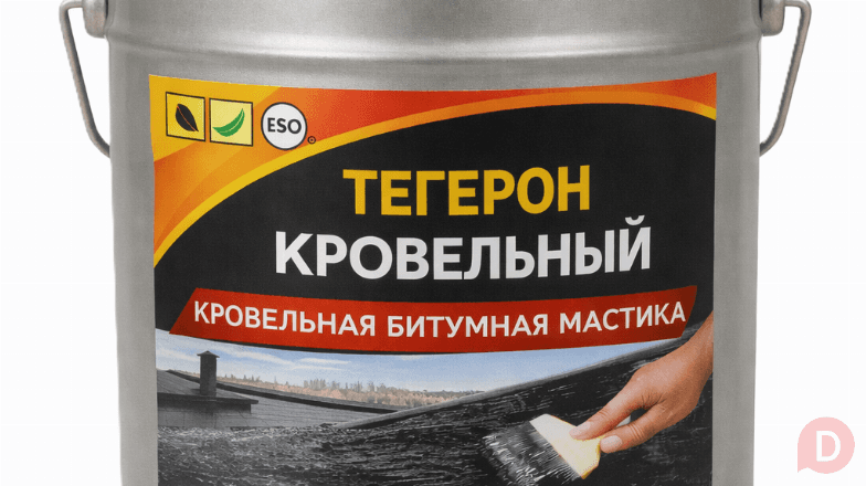 Тегерон Кровельный Ecobit ведро 3,0 кг - кровельная битумная мастика Днепропетровск - изображение 1