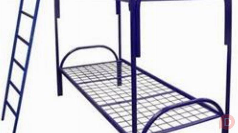 Кровати металлические престиж класса с лестницами и сварной сеткой Сургут - изображение 1