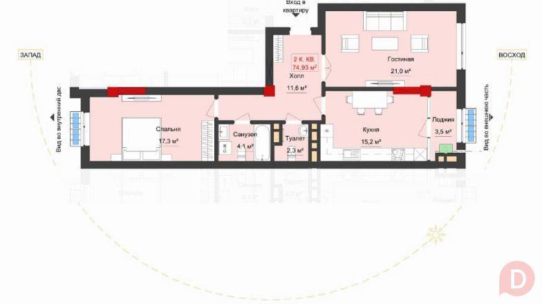 Продаётся 2х комнатная элитка Алматинка/Магистраль Кок-Джар Bishkek - изображение 1