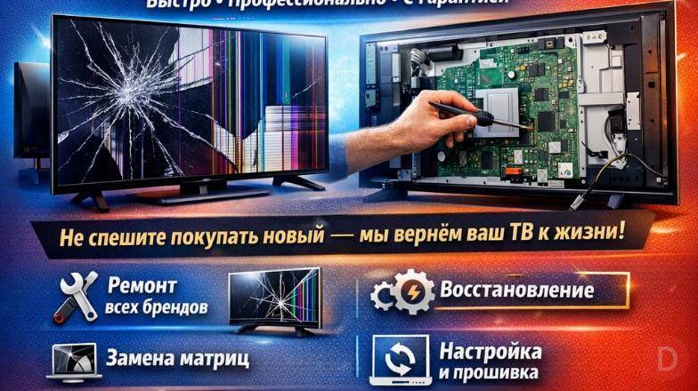 РЕМОНТ ТЕЛЕВИЗОРОВ ЛЮБОЙ СЛОЖНОСТИ Aktobe - изображение 1