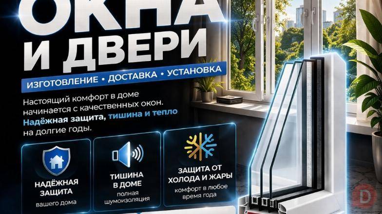 Пластиковые окна, двери. Компания "Bai plast" Изготовление, доставка, Бишкек - изображение 1