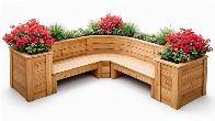 Изготовление Кашпо-Диван для сада. Из массива дерева Лиственница.