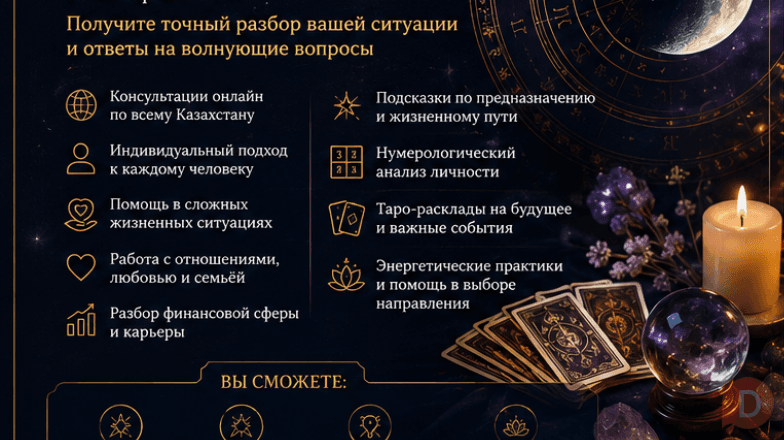 АСТРОЛОГ • НУМЕРОЛОГ • ТАРОЛОГ Казахстан Koshetau - изображение 1