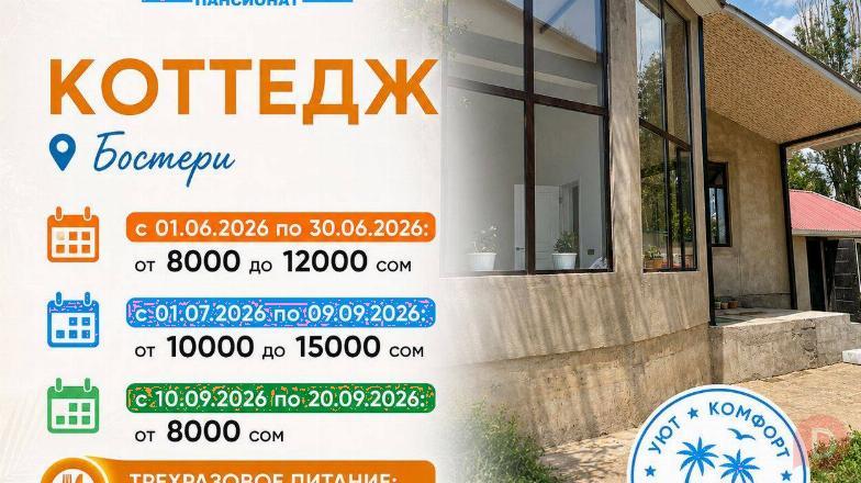 В наличии отдельные коттеджи. Отдых на Иссык-Куле Bosteri - изображение 1