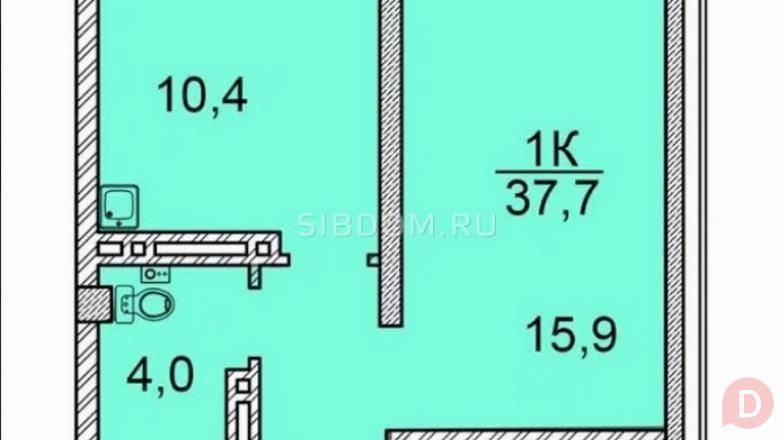 1-к. квартира, 37, 3 м², 15/24 эт. Красноярск - изображение 1