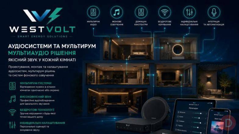 Електрик, Відеонагляд, Сонячні станції, Кондиціонери від WEST VOLT Черновцы - изображение 1