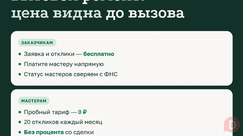 Рукадо: заявки на бытовые услуги — мастерам без процента, заказчикам б Новосибирск - изображение 1
