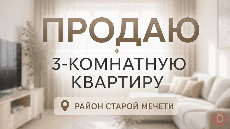 Продаю 3-комнатную квартиру, р-он Старой Мечети, б/п Bishkek - изображение 1
