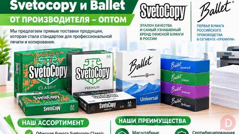 Офисная бумага оптом Svetocopy и Ballet от производителя Москва - изображение 1