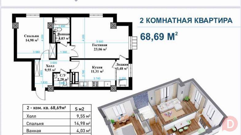 Продаётся 3х комнатная элитка жм Кок-Жар Медерова Bishkek - изображение 1